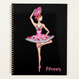Dançarina de balé Ballerina com um planejador de f
