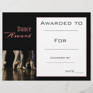 Dançarina de balé rosa prêmio dança