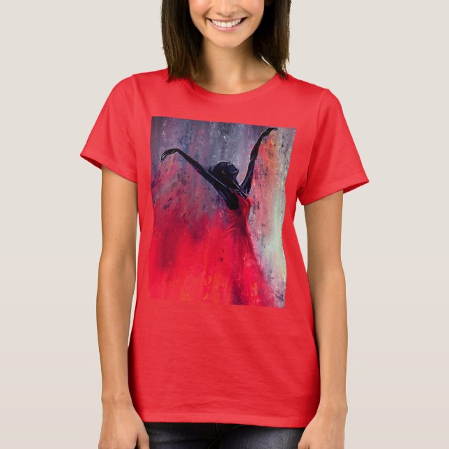 Dançarina em T-Shirt Vermelho (Frente)