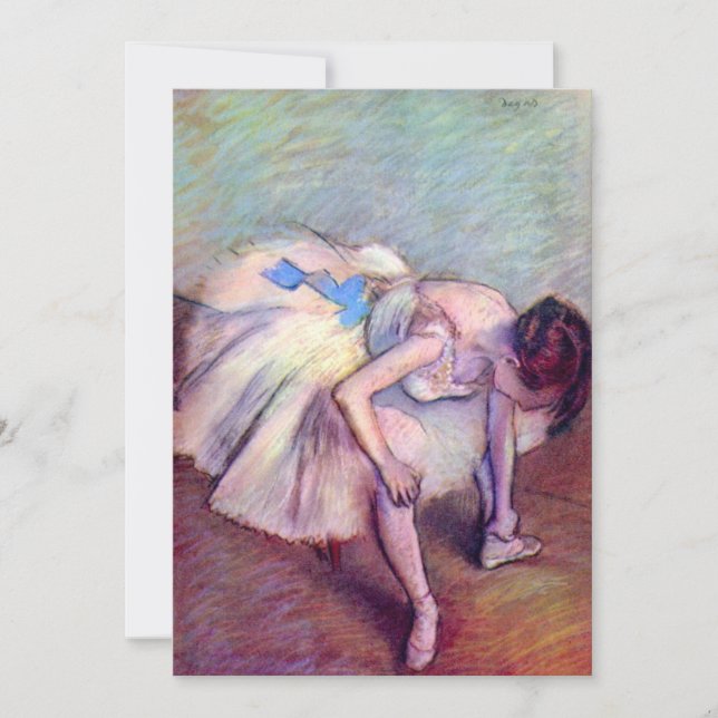 Dançarina Sentada de Edgar Degas, Arte de Balé Vin (Frente)