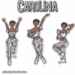 Dançarino de Prata Líquida nº 1 adesivo