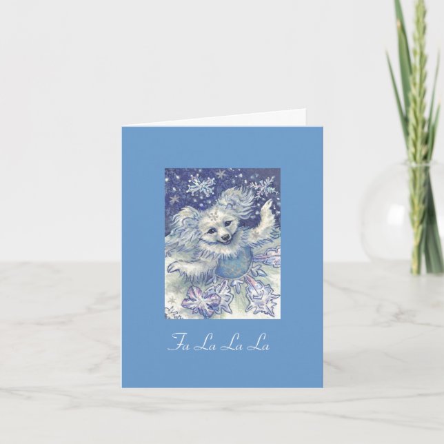 Dançarino do floco de neve do cartão de Natal (Frente)