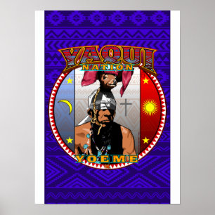 dançarino dos cervos do poster do yoeme da naçã