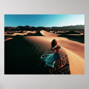 Dançarino no poster das dunas de areia