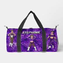 Dançarino Personalizado Bag Duffet Roxo e Preto #2