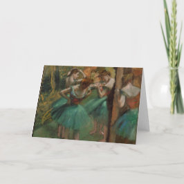 Dançarinos de Edgar Degas cor-de-rosa e cartão