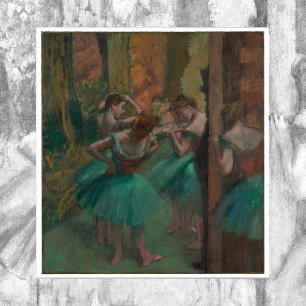 Dançarinos, rosa e verde por Edgar Degas Poster