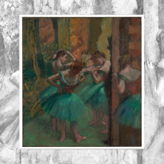 Dançarinos, rosa e verde por Edgar Degas Poster (Criador carregado)