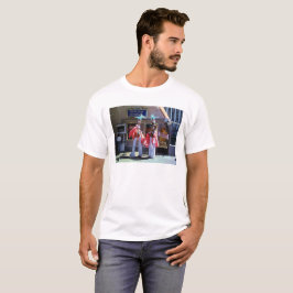 Dançarinos Stilt masculinos camiseta branca