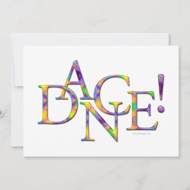 Dance! Considerando ou convite de festas (Frente)