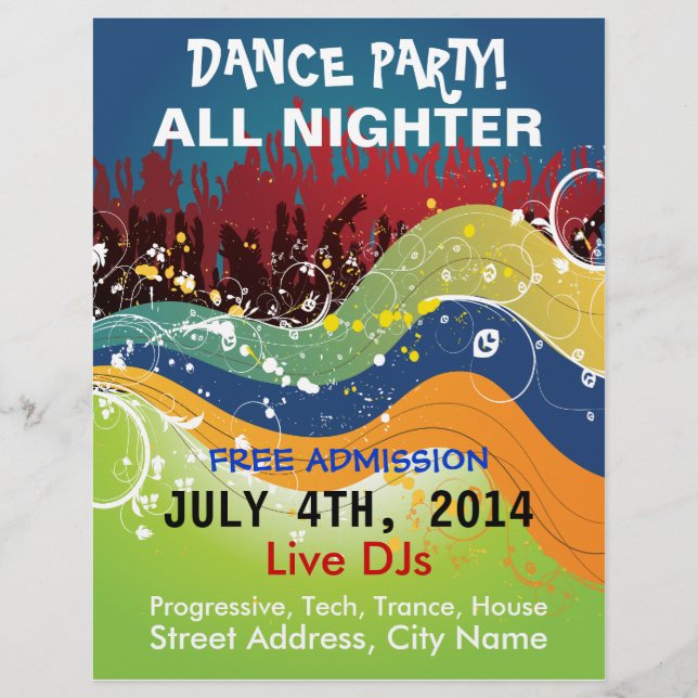 Dance Party All Nighight Flyer (Frente)