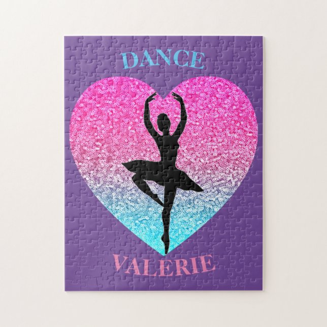 Dance Sparkle Heart Quebra-cabeça para Dançarinos (Vertical)