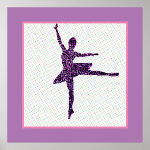 Dancer Faux Sparkle Dot Poster