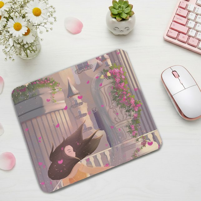 Dancing Girl by the Castle Mouse Pad (Criador carregado)
