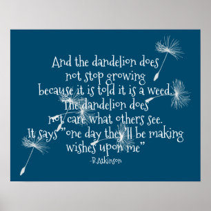 Dandelion Deseja Design Poster