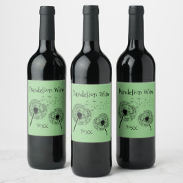 Dandelion Deseja Etiqueta de Vinho Design
