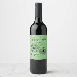 Dandelion Deseja Etiqueta de Vinho Design