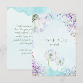 Dandelion e Glitter Obrigado Cartões