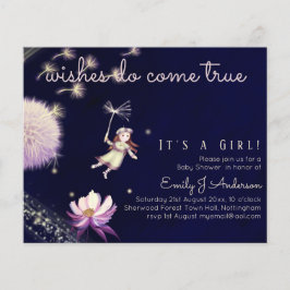 Dandelion Fairy Deseja Ser Chá de fraldas Verdadei