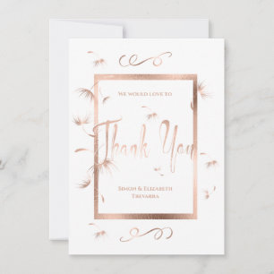 Dandelion Fluff Casamento Agradecimento Rosa Doura