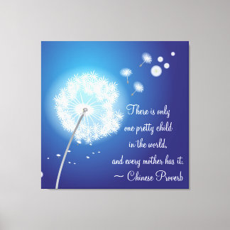 Dandelion Inspiracional para Canvas Mãe