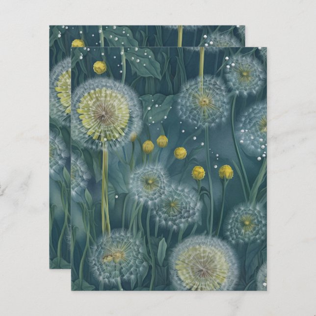 Dandelion Scrapbook Paper (Frente/Verso)
