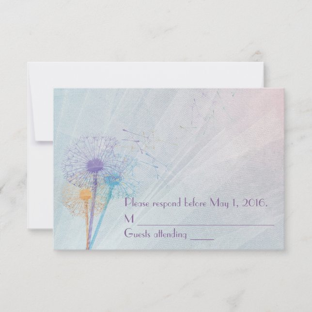 Dandelion Wedding RSVP (Frente)