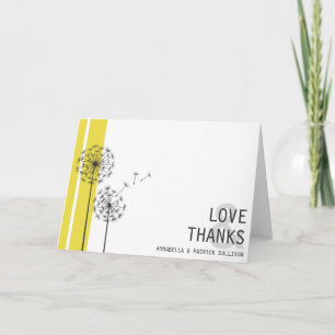 Dandelions Retrô Amarelos Agradecimento Minimalist