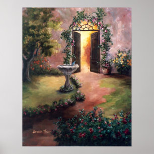 Dando boas-vindas ao impressão claro do poster