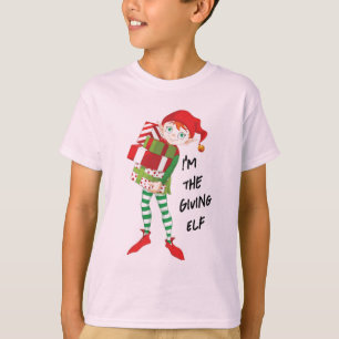 Dando camiseta de Elf Basic Kid Unisex Holiday Elf
