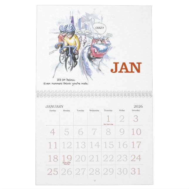 Dando um ciclo 2013 - Calendário para ciclistas (Jan 2026)