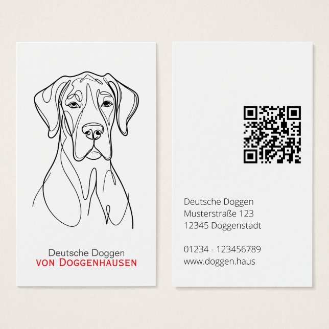 Dane Dinamarquês Abstrato Personalizado (Frente & Verso)