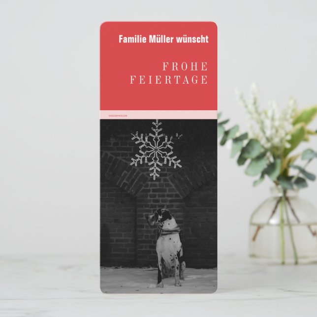 Dane Grande preto vermelho (Em pé/Frente)