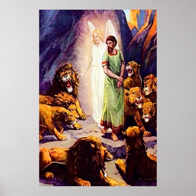 Daniel 6 Deus Protege Daniel do Harm poster (Frente)