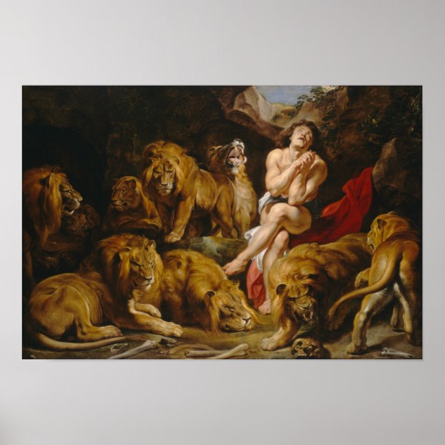Daniel no Den do Leão por Rubens - Poster (Frente)