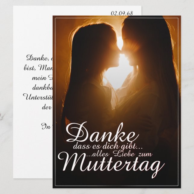 Danke, dass es dich gibt - Muttertag (Frente/Verso)