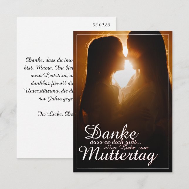 Danke, dass es dich gibt - Muttertag (Frente/Verso)