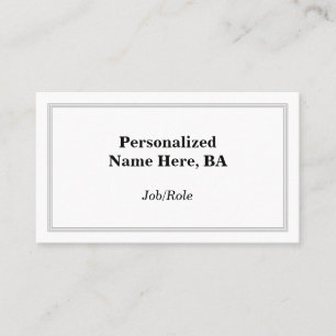 Dapper, Cartão de visita profissional