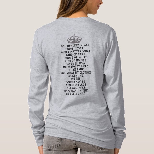 Daqui a 100 anos — T-shirt (Verso)