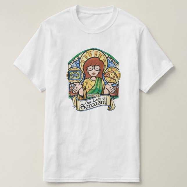 Daria Nossa Senhora De Sarcasmo T-Shirt (Frente do Design)