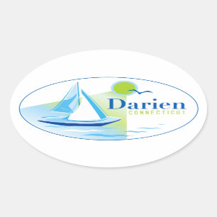 Darien, CT, etiqueta do veleiro
