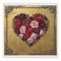 Dark Academia Floral Heart Design nº 1