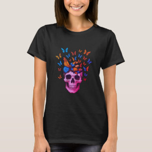 Dark Academia Skull T-Shirt   Tampa do livro estét