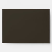 Dark Brown Cream Serif Wedding Return Address 