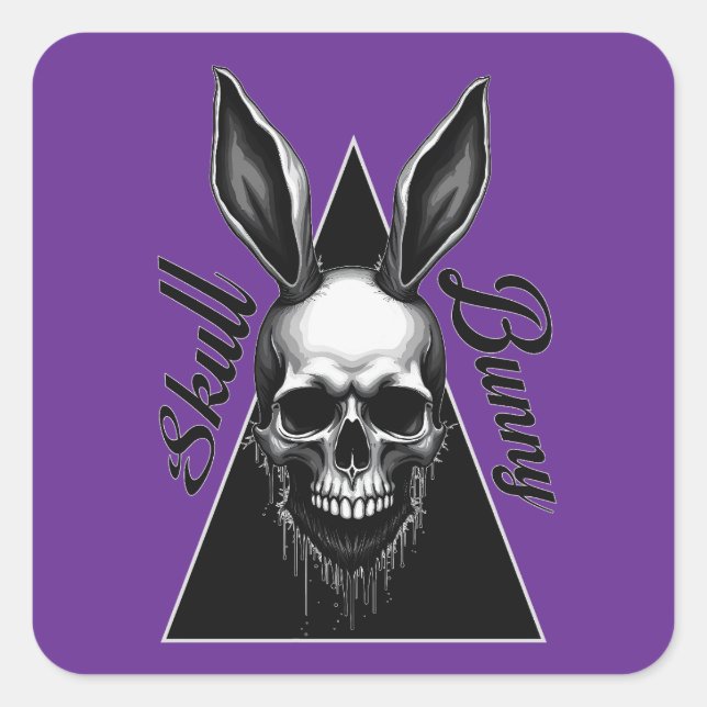 Dark Bunny – Gothic Easter Art - Autocolante (Frente)