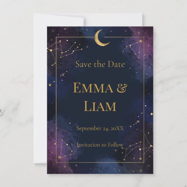 Dark Celestial Save the Date | Constellations Dour (Frente)