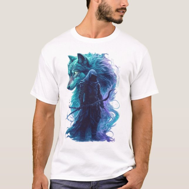 Dark Fantasy Archer - Hooded Sniper Elite T-Shirt (Frente)