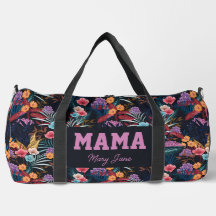 Dark Floral Mama Delivery Viagem Gym