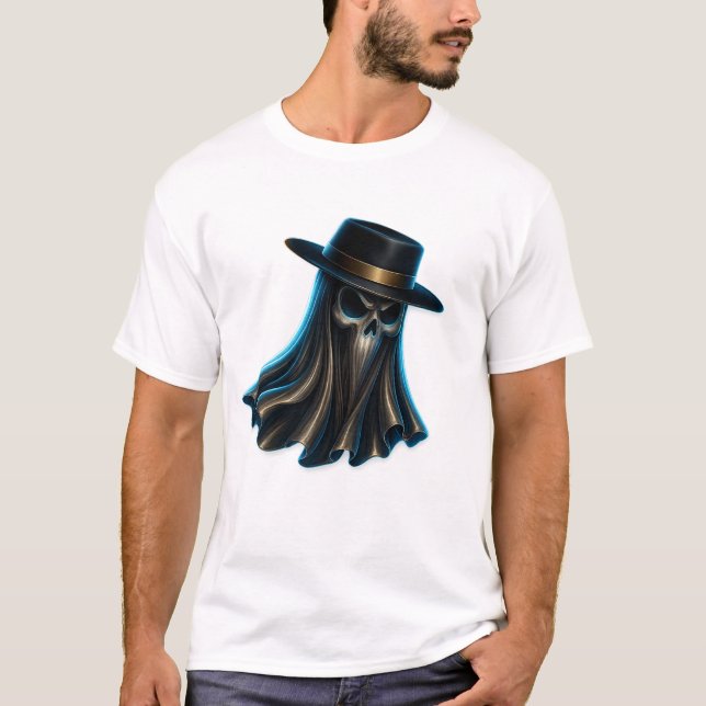 Dark Ghost Cowboy Hat T-Shirt  (Frente)