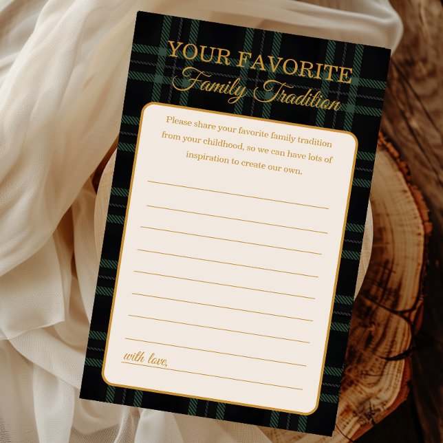 Dark Green Plaid Family Tradition Advice (Criador carregado)